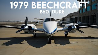 1979 Beechcraft B60 Duke Sunset Flight to Big Bear California [upl. by Trygve567]