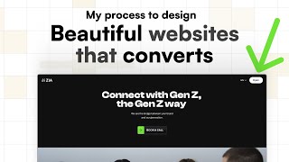 My process to design BEAUTIFUL website that CONVERTS [upl. by Aitnauq]