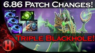 686 Patch Changes Dota 2  Rubick Arc Warden Triple 3x Blackhole Trick [upl. by Yniffit310]