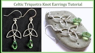 Easy Jewelry Tutorial  How to Make a Celtic Knot Charm amp Trinity Knot Earrings  Wire Wrapped [upl. by Ahsirk]