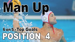 MAN UP 6 on 5  Water Polo Goals POSITION 4 [upl. by Yrahca384]