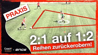 21 auf 12  Spielnahes Individualtraining I Coach²  Fußballtraining [upl. by Trixie]