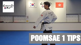 Taekwondo Poomsae 1 2024 Tips [upl. by Yahc]