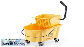 VEVOR Mop Bucket with Wringer 26 Qt Commercial Mop Bucket with Side Review [upl. by Lamar]