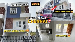 Beautiful😍Individual House for sale in Chennai Suburban💥SemiCommercial House😱 [upl. by Branen370]