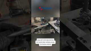 pipe arc notching machine for round tube flatamparc shapefor better welding pipenotchingmachine [upl. by Ermine]