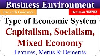 economic system capitalism socialism and mixed economy economic system business environment [upl. by Louanne]