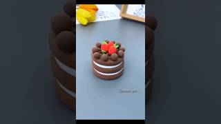 Satisfying diy mini Cake 🎂🎂💗 diy craft love shorts minicake jannatcraftingandart claycraft [upl. by Eniagrom]