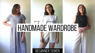 my handmade wardrobe  5 piece me made summer wardrobe  lookbook [upl. by Okeim]