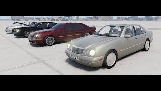 BeamNG DriveV Mercedes Benz w210 EKlasse 200 and AMG Versions Crashtest Downloadlink [upl. by Ymmat]