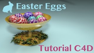 Easter Eggs C4D Tutorial Cinema 4D with Ivy Grower Plugin 3D [upl. by Gracye]