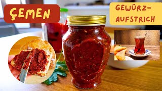 Pikanter türkischer PaprikaGewürzAufstrich ÇEMEN  Lecker Schnell amp Vegan  canansrezepte [upl. by Arretal]