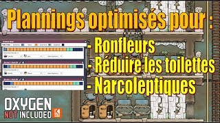 Trois exemples de plannings optimisés pour gérer les ronfleurs narcoleptiques et les toilettes [upl. by Aihceyt44]