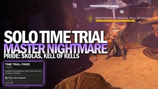 Solo Time Trial Pride Triumph Flawless Master Nightmare Hunt Time Trial Destiny 2 [upl. by Dnalkrik]