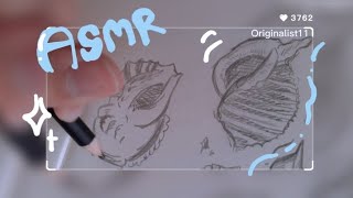 Filling pages of my sketchbook ASMR without speaking  Originalist11 [upl. by Yesdnil]