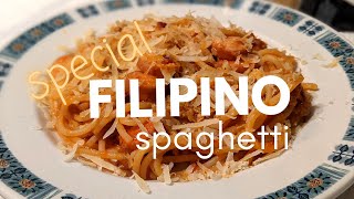 Filipino Spaghetti Recipe  Sweetstyle ala Jollibee Spaghetti  Pingtastes [upl. by Fonseca]