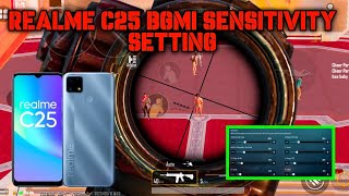 Realme C25 BGMI SENSITIVITY SETTING  Realme C25 PUBG SENSITIVITY SETTING  BEST SENSITIVITY [upl. by Rauch]