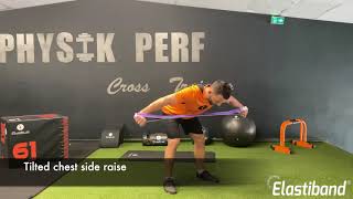 Exercise 5  Tilted chest side raise with Elastiband® English version [upl. by Kcirddehs]