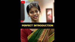 Tell us something about yourself  UPSC interview Saloni Verma mockinterview shorts upscglobal [upl. by Thirzi]