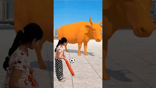 The cow mascot vibrato assistant placed on the football field is popular  Cow Satisfying Video [upl. by Savihc]