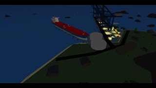 Using the Aframax oil tanker Shipping Lanes  Roblox [upl. by Letnoj]