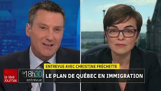 Plan en immigration  entrevue avec Christine Fréchette [upl. by Irat49]