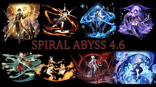 Spiral Abyss 46  Floor 12  9 stars 4K [upl. by Hamachi]