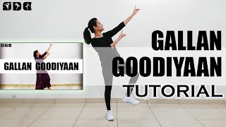 Gallan Goodiyaan Dance Tutorial  Easy Steps  Easy Sangeet Choreography [upl. by Edak]