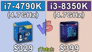 i3 8350K 47GHz vs i7 4790K 47GHz  Which is Better a Value for Money [upl. by Adolphus]