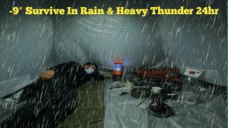 Camping Gonna Weird Heavy Rain Storm amp Thunder full Day Survive campingintherain [upl. by Atteuqcaj67]