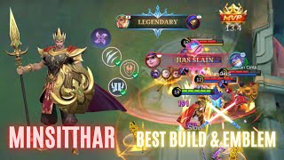 Minsitthar MANIAC 0 Deaths ROAM DOMINATION  Build Top 1 Global Minsitthar  MLBB Solo Ranked [upl. by Llerrud]