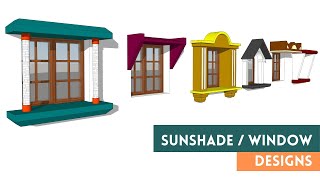 Sunshade design  Window design  Modern house design  House elevation series  part 2 [upl. by Ramuk]