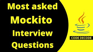 Mockito Junit Interview Question and Answer for fresher and experienced with example  Code Decode [upl. by Annod]