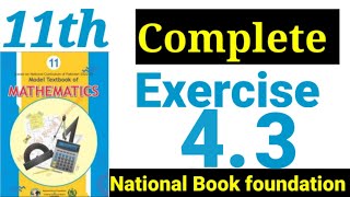 Class 11th maths Exercise 43 Full  Exercise 43 class 11th math  Maths [upl. by Arhsub]