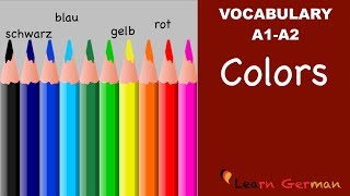 Learn German Vocabulary  Colors  Colours in German Farben [upl. by Tnilk]