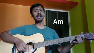 Ek Din Pakhi Ure Jabe Je Akashe Easy Guitar LessonKishore Kumar [upl. by Mcgrody]