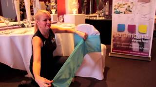 how to tie satin cravat sash on back of chair [upl. by Andreas]