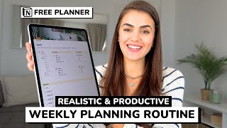 My Weekly Planning Routine to Create Work Life Balance  Free Notion Planner Template [upl. by Htidra]