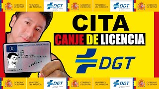 Como SACAR CITA DGT CANJE PERMISO DE CONDUCIR en ESPAÑA [upl. by Mal]