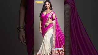 Indian Girl in Traditional Meets Modern Designer Saree  AI Model Lookbook virtualinfluencer [upl. by Drahsir]