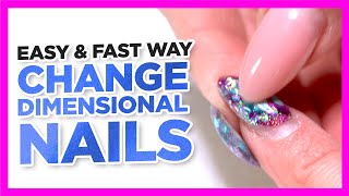 Easy Way to Change A Dimensional Gel Nail Look [upl. by Luba]