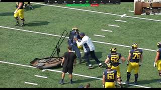 Michigan HC Sherrone Moore  Drilling Gallop Technique on the Crowther Sled [upl. by Anay]