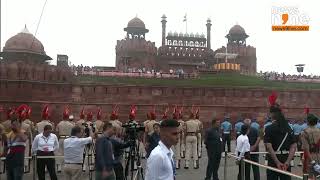 Red Fort Preparations for Indias 78th Independence Day Celebration  News9 [upl. by Solrac663]