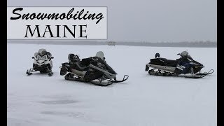 Snowmobiling Maine Part 1 [upl. by Aretak]