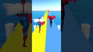 GTA V Punch Run Spiderman vs Venom  Angel  Demon spiderman shorts gta [upl. by Dearman]