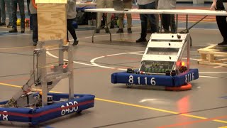 Vincennes University holds first ever high school robotics scrimmage [upl. by Llerrah]