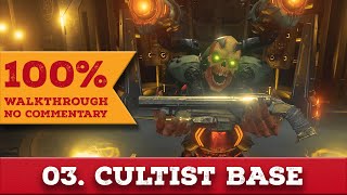 Doom Eternal 100 Walkthrough Nightmare No Commentary 03 CULTIST BASE [upl. by Atoiyanap888]