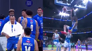 Calvin Abueva shows love to Tyler Bey after ending Phoenix run w EMPHATIC Dunk [upl. by Esimehc]