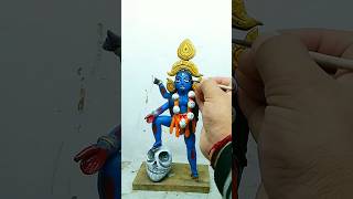 Kali maa ki Murti Mitti se banakar colour karna sikhe  kali art mahakali kalimaa art shorts [upl. by Airdnaed362]