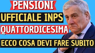 ATTENZIONE PENSIONI 14ESIMA ECCO COSA CAMBIA DA QUESTANNO PER RICEVERLA NOVITA ESEMPI IMPORTI [upl. by Edrock55]